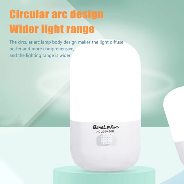 veilleuse prise lampe LED avec interrupteur EU/US, économie d'énergie