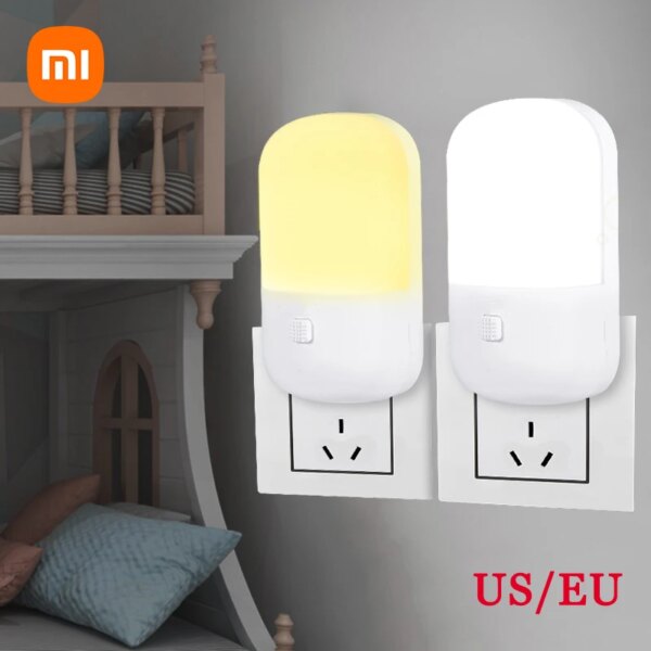 488-938f70.jpg veilleuse prise lampe LED avec interrupteur EU/US, économie d'énergie