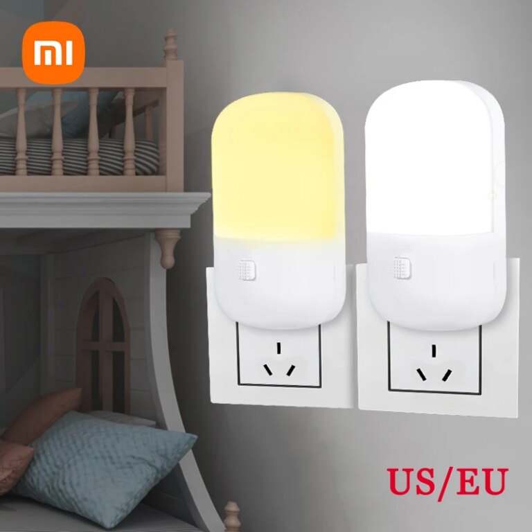 488-938f70.jpg veilleuse prise lampe LED avec interrupteur EU/US, économie d'énergie