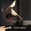 applique murale LED — applique murale Golden Bird – LED rotative, luminaire de chevet