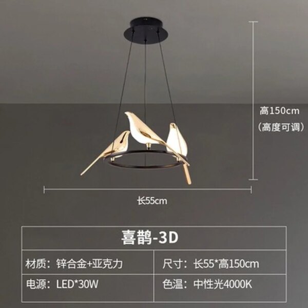 Plafonnier LED suspendu à 360 °, design moderne