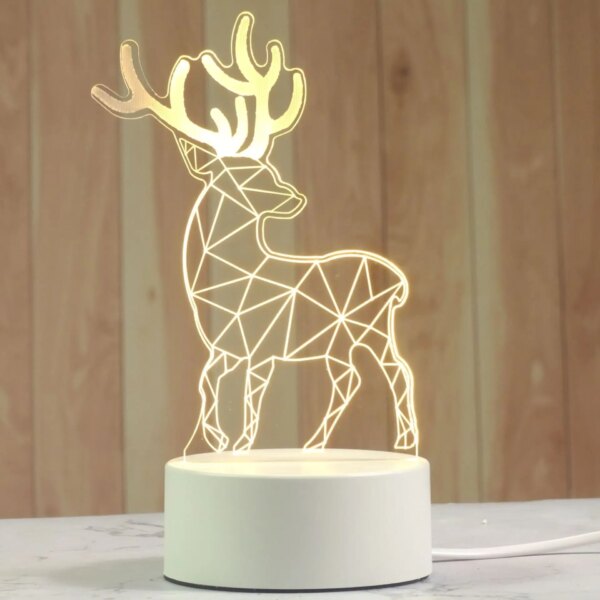 Lampe de Nuit Acrylique 3D pour Garçon et Fille, Veilleuse Décorative de Bureau