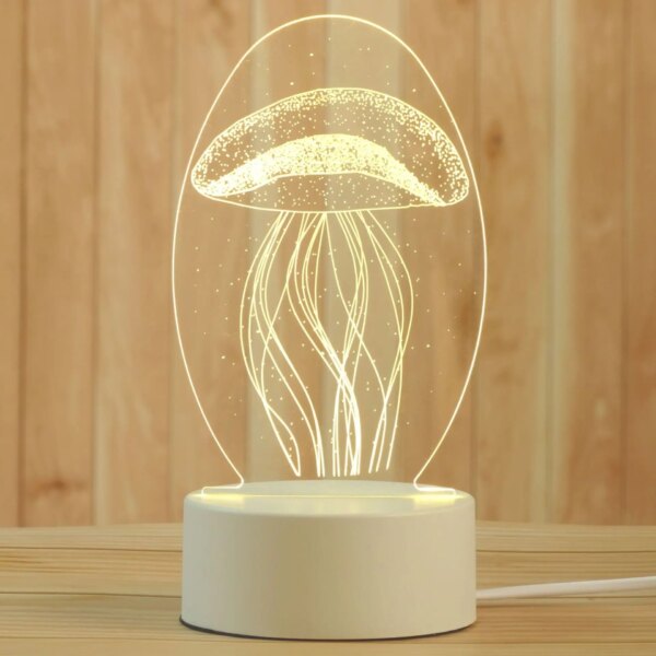 lampe de bureau acrylique — Lampe de Nuit Acrylique 3D pour Garçon et Fille, Veilleuse Décorative de Bureau