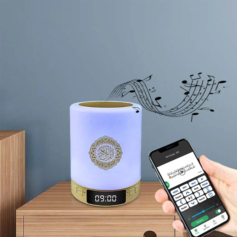Intelligente haut veilleuse adulte — Veilleuse intelligente à LED, haut-parleur compatible Bluetooth | belleveilleuse.fr