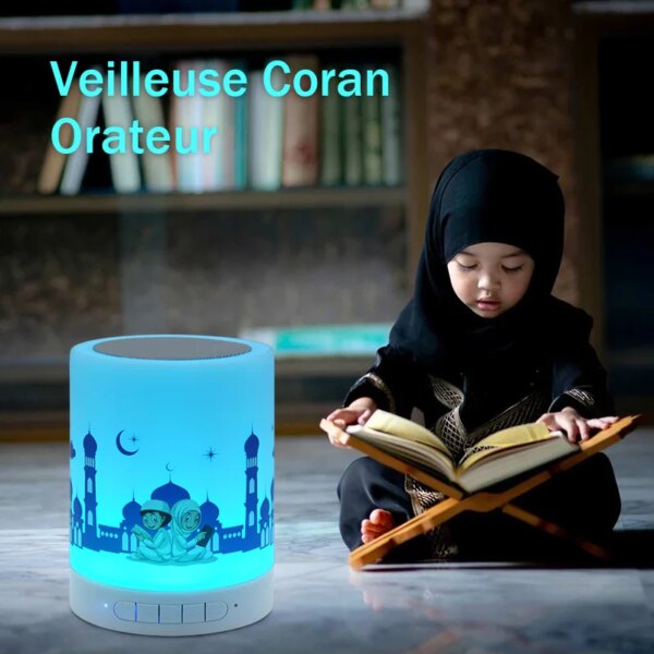 5409-b453a2.jpg veilleuse coran Bluetooth Haut-Parleur Musulman LED Veilleuse Multi Couleur
