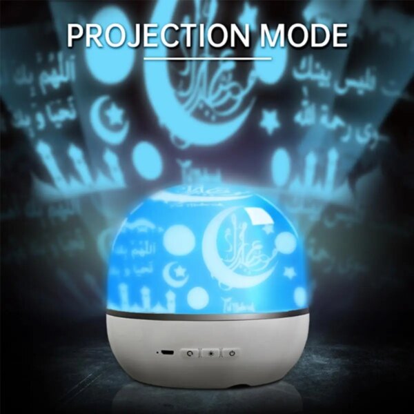 veilleuse coranique projection à LED avec haut-parleur Bluetooth, télécommande avec APP