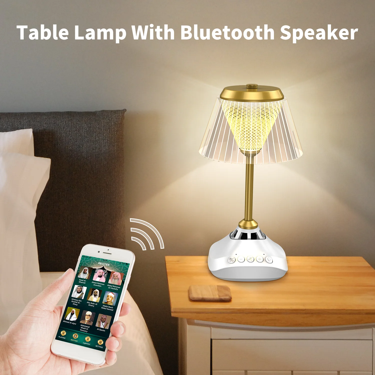 Coran musulmane lampe de — lampe coran de Table musulmane islamique avec haut-parleur | belleveilleuse.fr