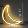 néon Lampe Led en avec signe de planète, lune