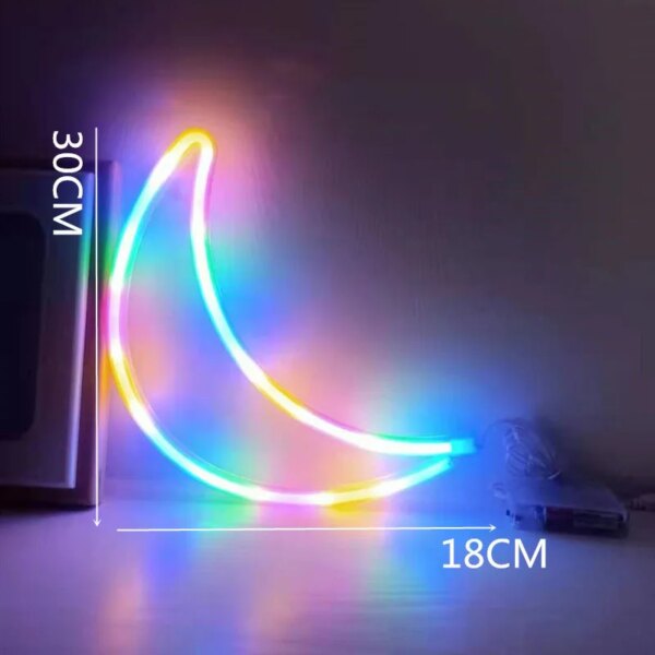 5663-3984cf.jpg néon Lampe Led en avec signe de planète, lune