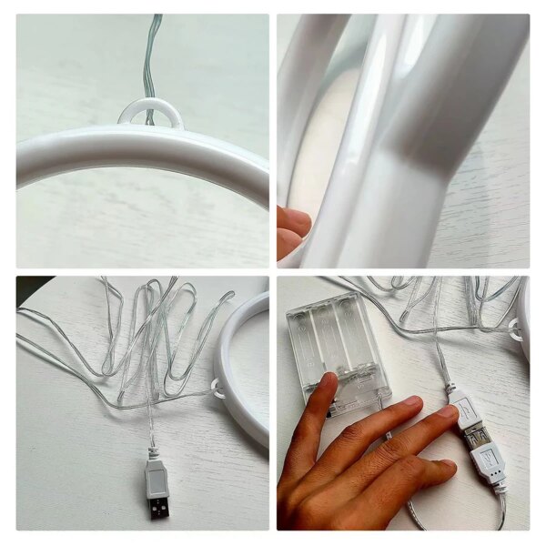 néon brillante Manette de jeu LED , signe de feu, lune, étoile, lampe de modélisation