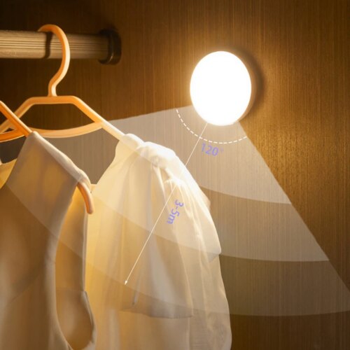 586-073959.jpg Lampe LED ronde avec détecteur de mouvement, sans fil, Rechargeable par USB, idéale pour une cuisine