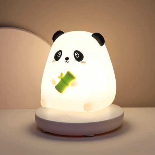Lampe lapin ou de Panda en Silicone, Rechargeable par USB