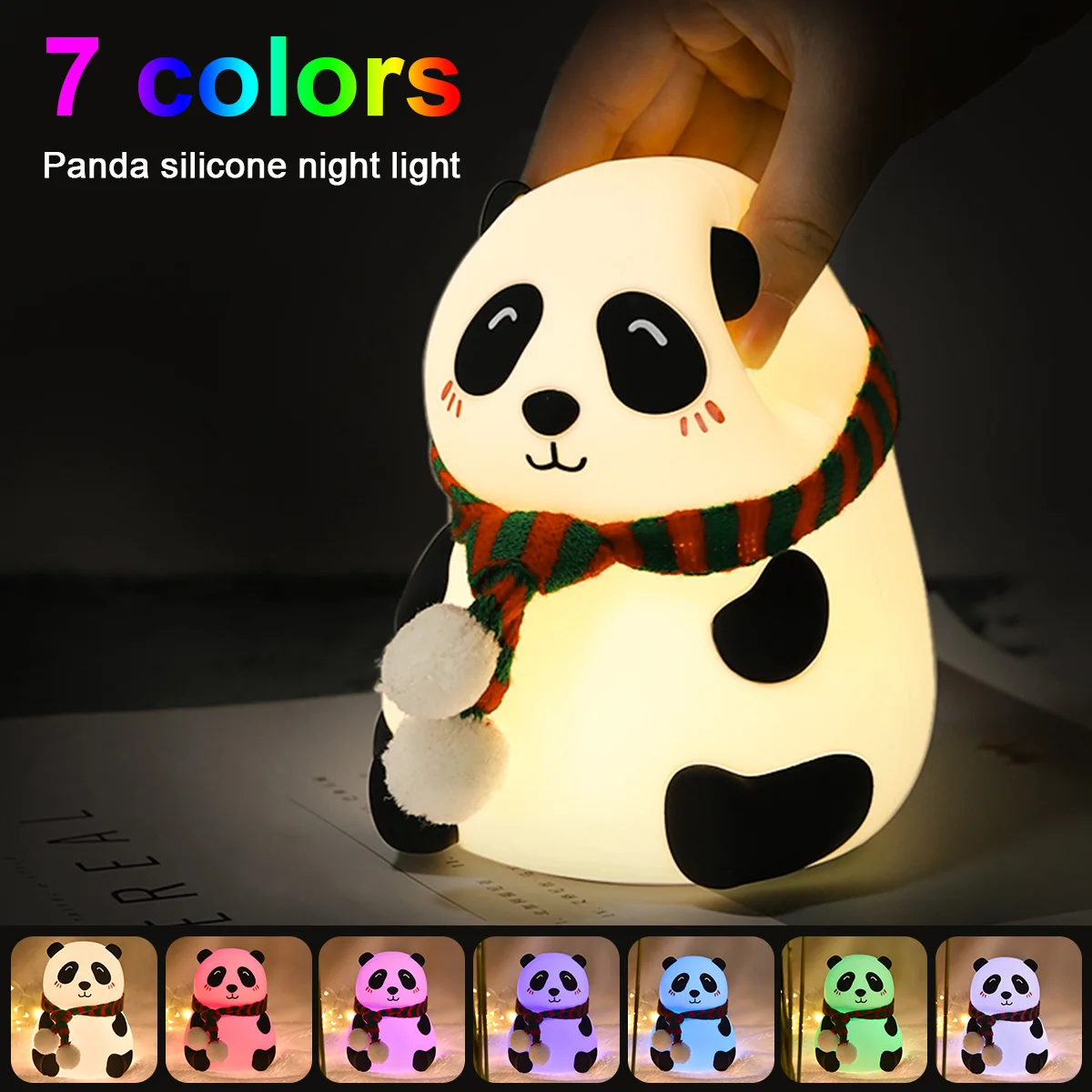 Lampe panda veilleuse bébé — Lampe Panda, Rechargeable par USB, en Silicone | belleveilleuse.fr