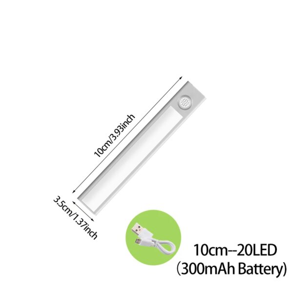 Veilleuse Led ultrafine avec capteur de mouvement, Rechargeable par USB, éclairage d'intérieur