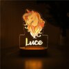 lampe personnalisée prénom LED licorne arc-en-ciel personnalisée