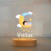 Veilleuse LED USB personnalisée avec nom, luminaire décoratif d'intérieur