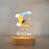 Veilleuse LED USB personnalisée avec nom, luminaire décoratif d'intérieur