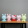 Veilleuse chat et de lapin, design de dessin animé, Interface USB