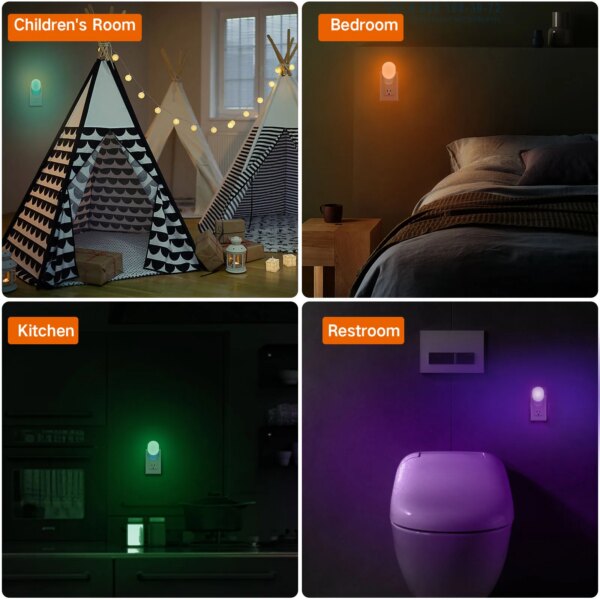 veilleuse Lumière de nuit RGB 16 couleurs prises ue/US/UK