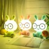 veilleuse lapin LED USB en forme de lapin de dessin animé mignon