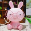 veilleuse lapin LED USB en forme de lapin de dessin animé mignon