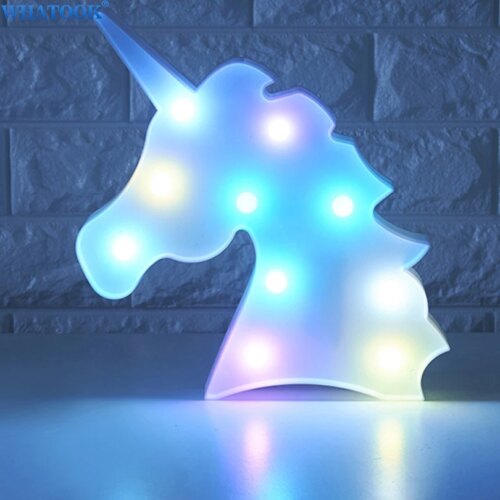 6421-44f71d.jpg Lampe licorne de fête 3D à LED, veilleuse pour chambre de bébé