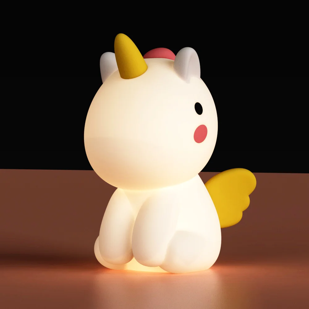 Lampe licorne veilleuse adulte — Lampe licorne en Silicone coloré avec capteur tactile | belleveilleuse.fr