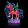 Lampe 3D en forme de licorne avec télécommande tactile