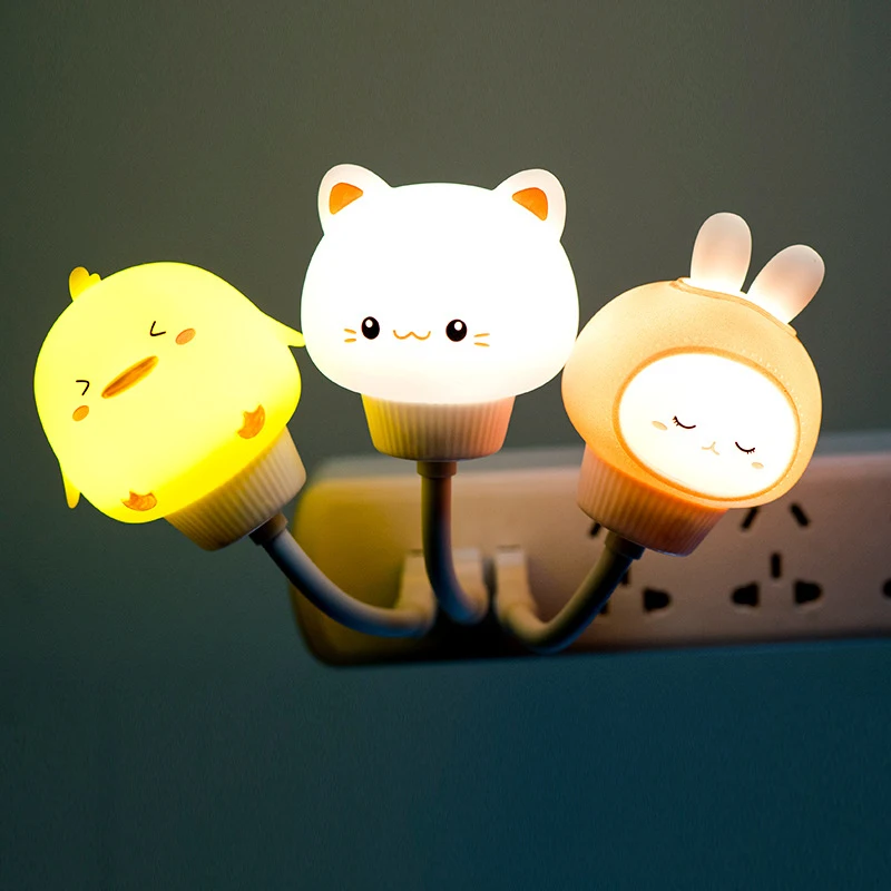 Mini veilleuse LED USB à l'effigie des personnages de dessins animés