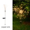 Lampe de jardin solaire en forme de feu d'artifice, imperméable