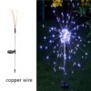 Lampe de jardin solaire en forme de feu d'artifice, imperméable