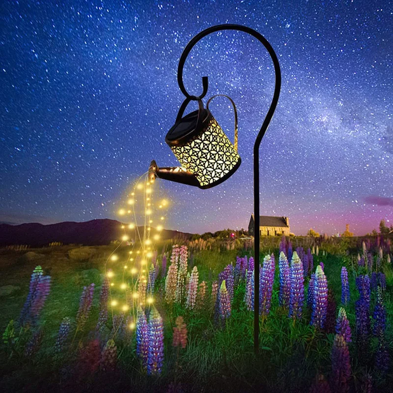 Solaire extérieur lampe extérieure — Lampe solaire d'extérieur avec arrosoir | belleveilleuse.fr