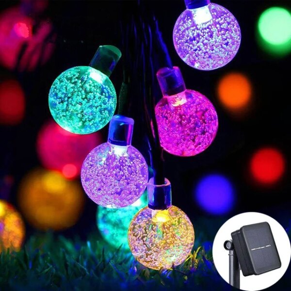 guirlande lumineuse 100 boules de cristal à LED, 5M 12M