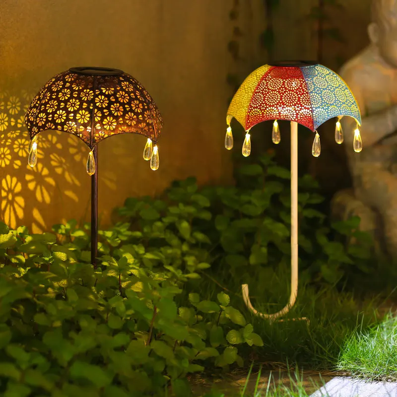 Solaire forme lampe extérieure — Lampe solaire LED en forme de parapluie | belleveilleuse.fr