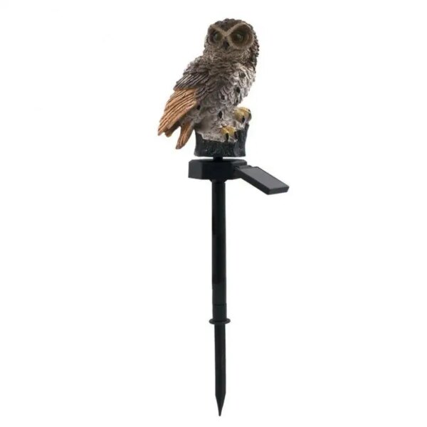 Lampe solaire LED imperméable en forme de hibou