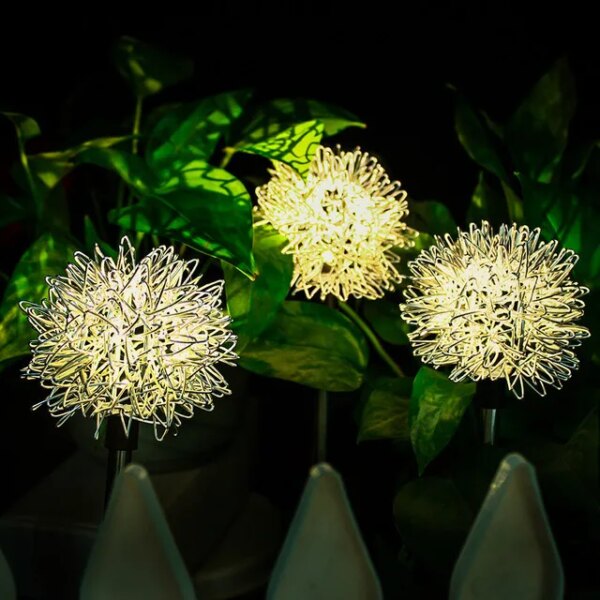 Lampe solaire Led en forme de fleur de pissenlit