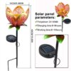 Lampe solaire Led  à fleurs creuses