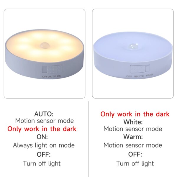 Lampe LED USB Rechargeable avec détecteur de mouvement, veilleuse pour cuisine, chambre à coucher