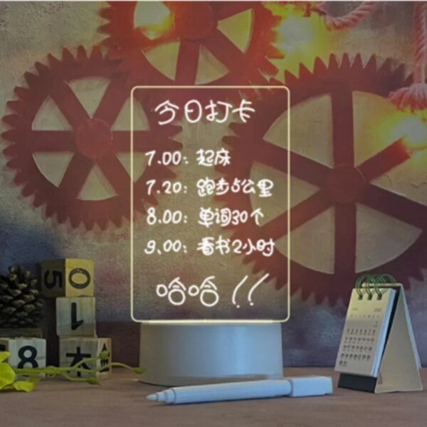 Panneau de notes Led USB créatif, panneau de messages, veilleuse