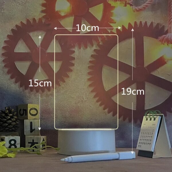 Panneau de notes Led USB créatif, panneau de messages, veilleuse