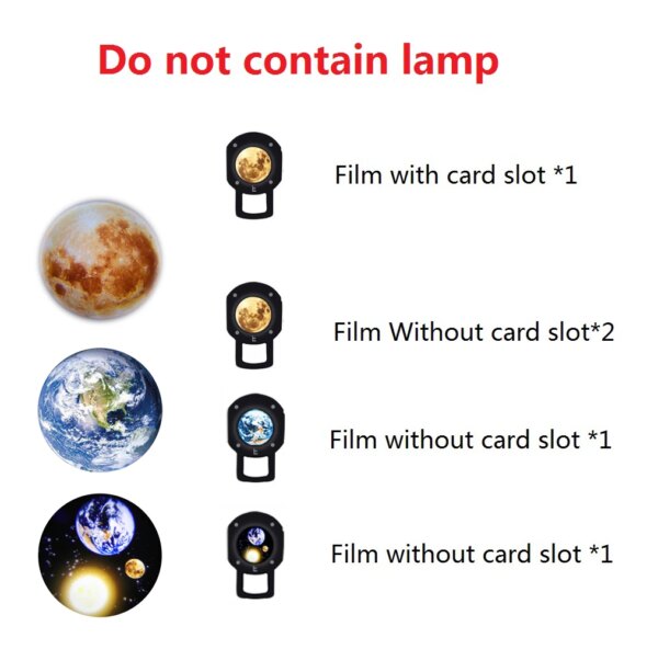 veilleuse Projecteur Led produisant l'image de la terre et de la lune
