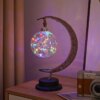 veilleuse coranique lune Led en métal avec boule lumineuse Takraw