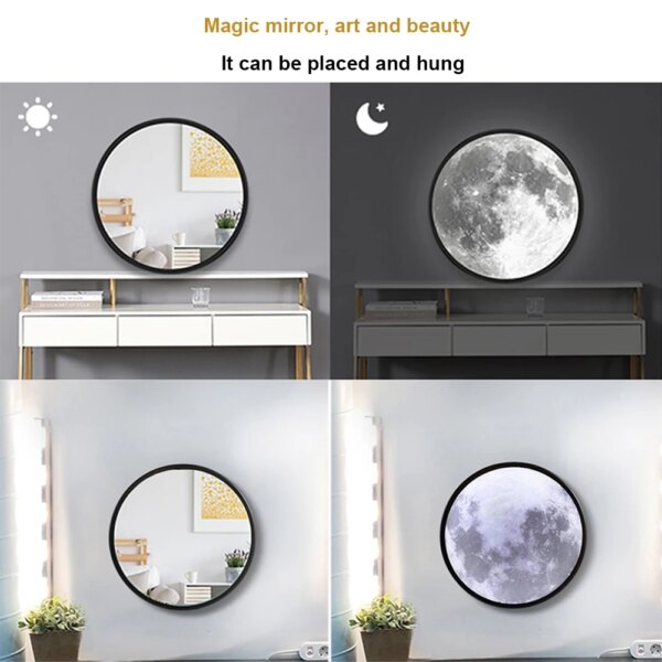 8123-2f879f.jpg Lampe LED en forme de lune, miroir, veilleuse romantique