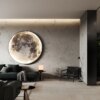 Applique Murale LED Moderne en Forme de Lune pour un Salon
