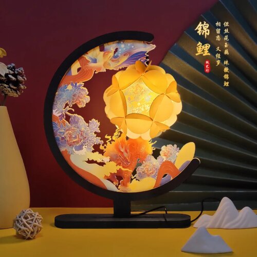 Lampe de chevet 3D en papier, cadeau créatif, bricolage, Art, décoration de chevet