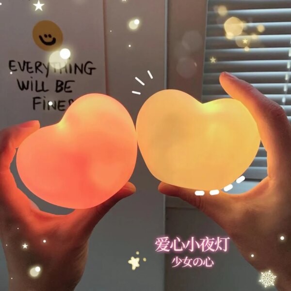 Lampe 3D LED en forme de cœur d'amour, luminaire décoratif d'intérieur