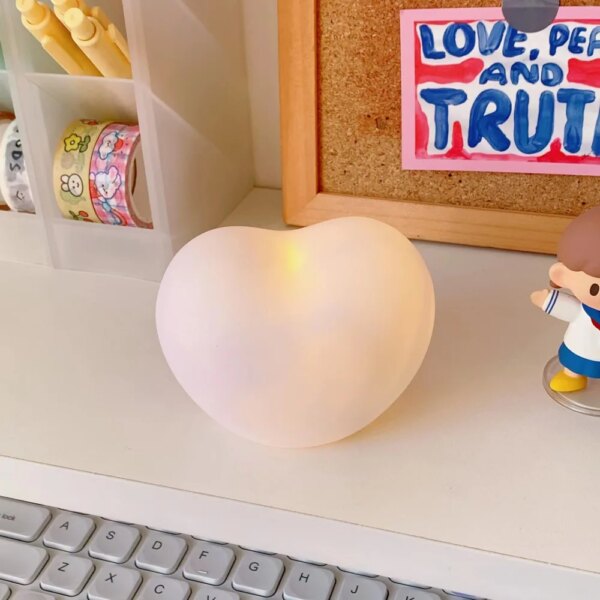 Lampe 3D LED en forme de cœur d'amour, luminaire décoratif d'intérieur