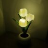 Lampe LED en forme de tulipe, pot de fleurs, plante en pot