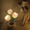 Lampe LED en forme de tulipe, pot de fleurs, plante en pot