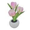 Lampe LED en forme de tulipe, pot de fleurs, plante en pot